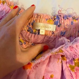 Iconic loveshack fancy mini skirt